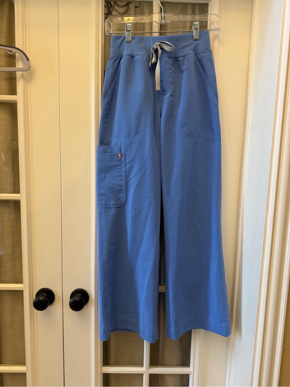 XS Petite Ceil Blue Women’s Figs Scrub Isabel High Rise Pants EUC